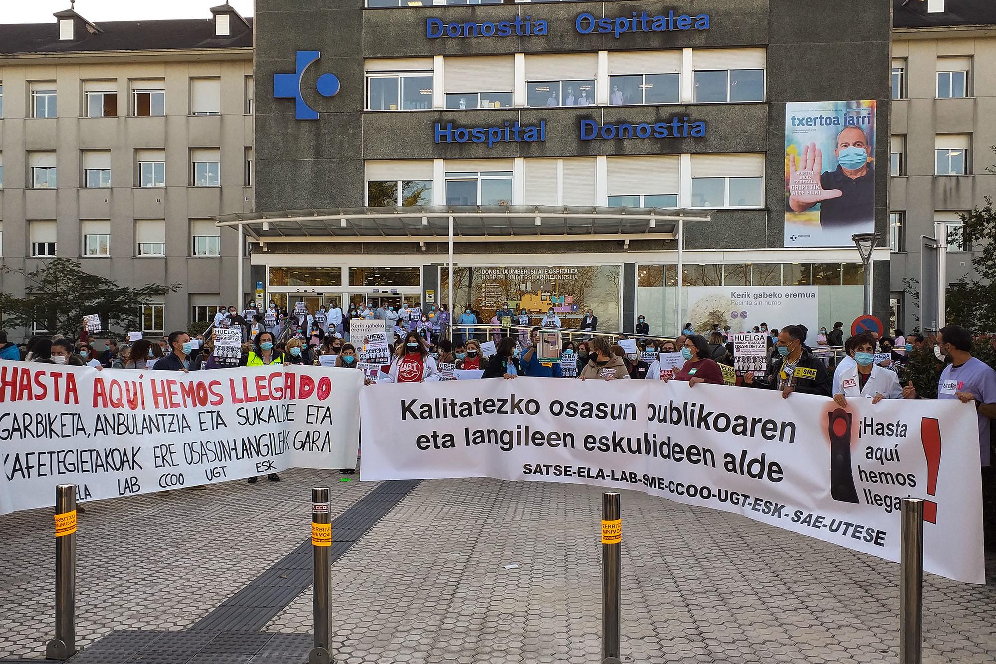 Jornada de huelga en la sanidad en Gipuzkoa